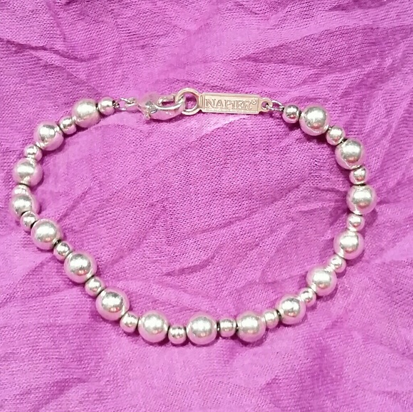 15.5 Inch Silver Beaded Bracelet by Napier - Picture 2 of 3